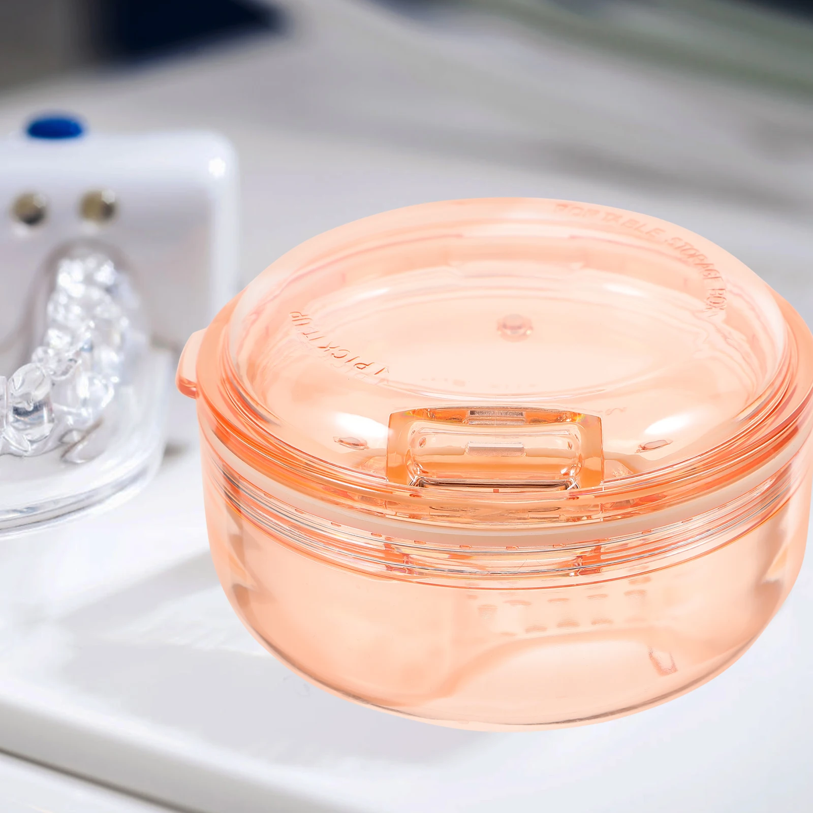 

Denture Storage Box Portable Retainer Case Small Breathable Plastic Aligner Holder Travel Denture Container Pc Silicone Steel