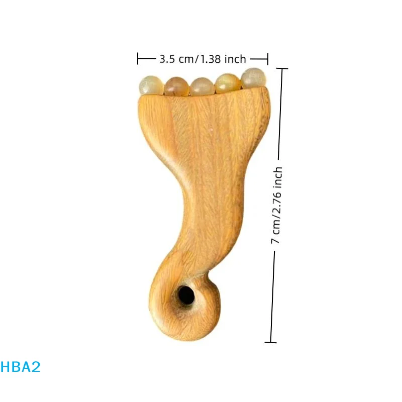 

【H】Sandalwood Manual Face Massage Tool Sculpting Massager Ram Horn Beads Natural Facial Gua Sha Tool Skin Care Muscle Relaxation