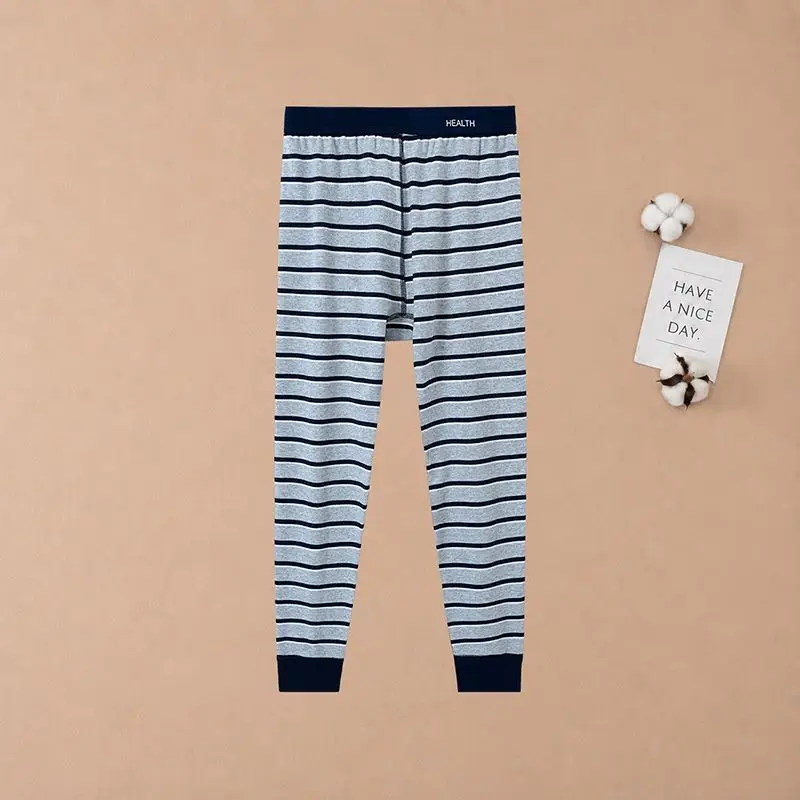 2026 Children's Boys and Girls Spring Autumn and Winter Cotton Printed Striped Comfortable Thermal  Home Pants Leggings Trousers