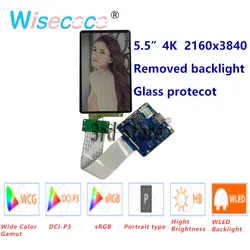 5.5 Inch 4K LCD 2160x3840 Screen Panel Display Glass Protector No Backlight MIPI Boards For 3D Printer Projectors