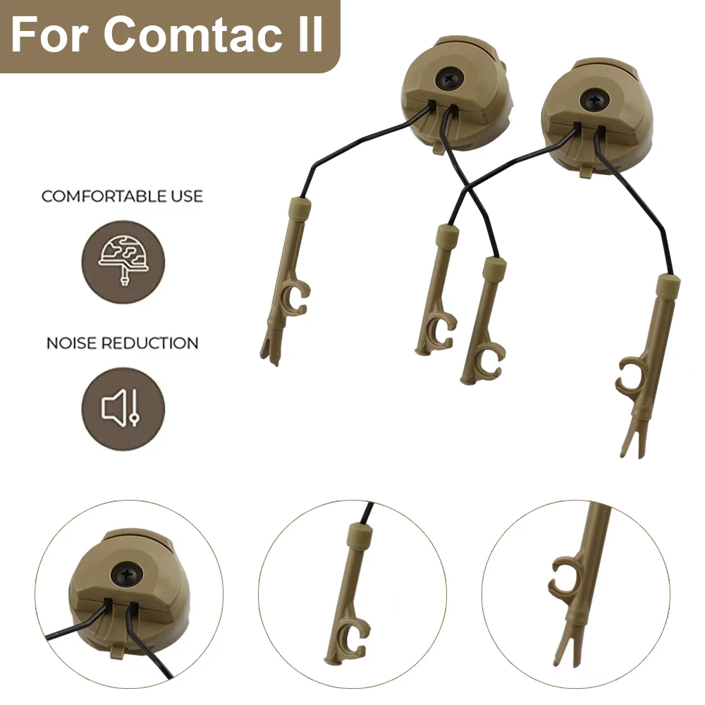 Tactical Headset Bracket Fast Ops Core Helmet ARC Rail Adapter Set fit for Comtac II Series Noise Cancelling Headset