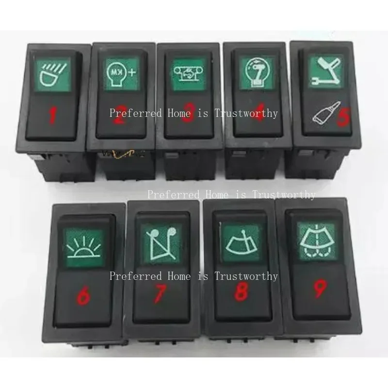 Suitable for Excavator 140 210B 240B 360 Wiper, Headlight Switch, Push Button, Button Accessories