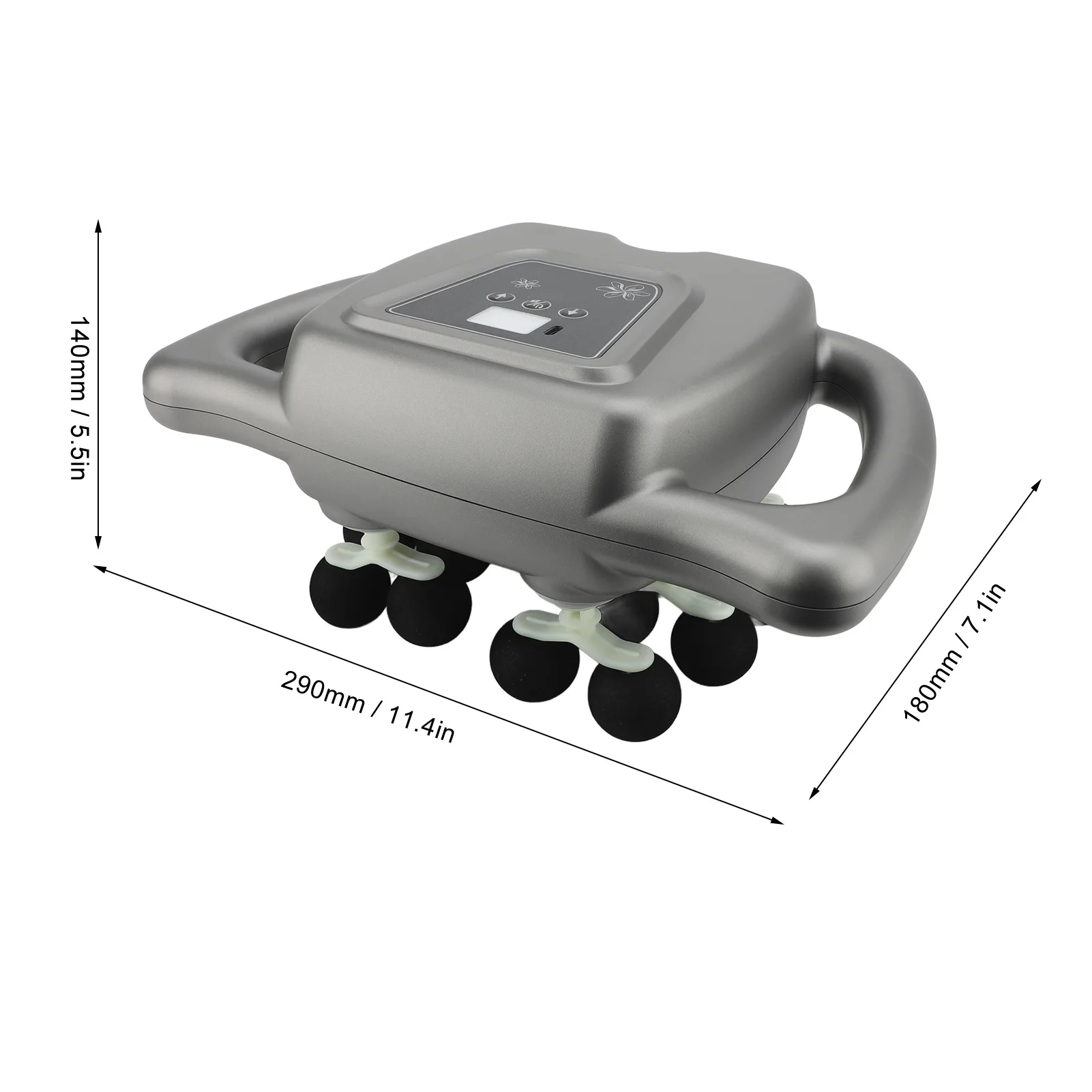 Alat Pijat 16 Kepala dengan 99 Tingkat Penyesuaian, Dapat Diisi Ulang untuk Punggung, Bahu, dan Leher