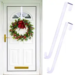 Door Flower Stand Metal Wreath Hanger for Front Door Easy Installation Over Door Hook for Christmas Halloween Wreaths