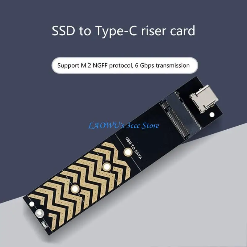 Y8AD M.2 to USB Adapter M.2-NGFF Hard Drive USB3.2 6Gbps USB to M.2 PCI-E Converter