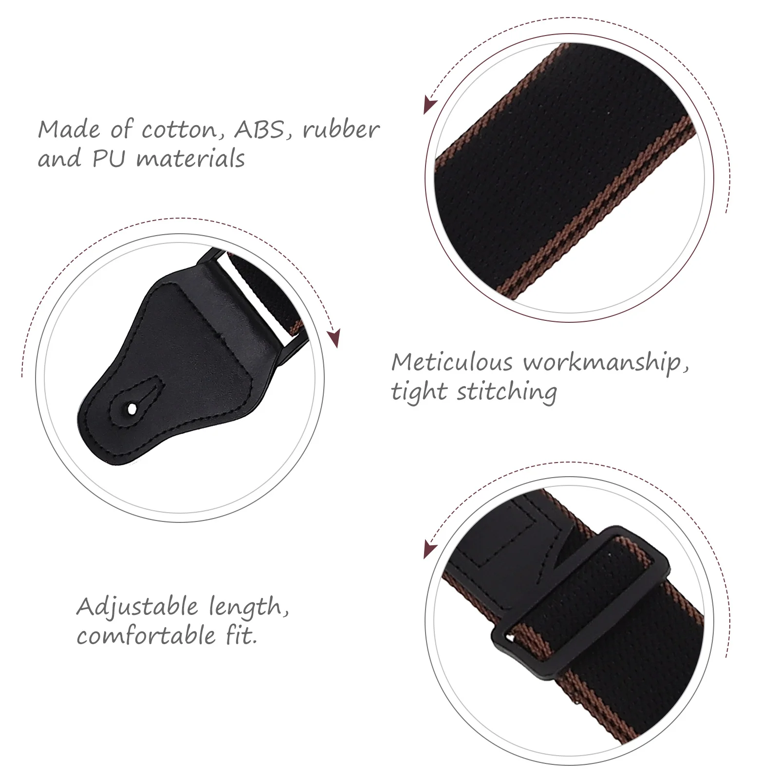 Gitaaraccessoires Kit Verstelbare riem Capo Picks Comfortabel Duurzaam voor bas-elektrische instrumenten Gitaarkit