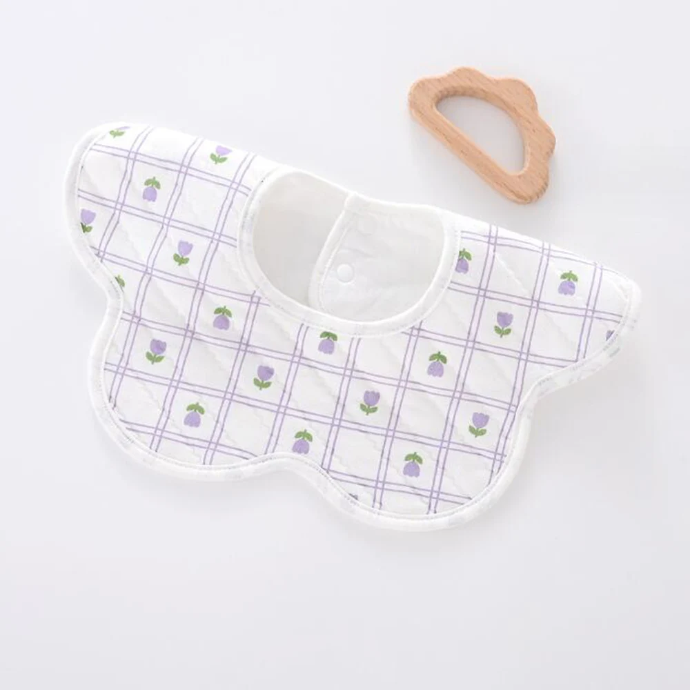 Baby Bibs Waterproof Round Neck Collar Baby Feeding Burp Cloth Infant Boy Bib Drool Newborn Girl Stuff