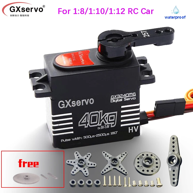 Servo GXservo de alta velocidad, alto par, 35KG, 40KG, servos digitales de engranaje de Metal para Rc 1/8 1/10, camión, Robot, Quadcopter,