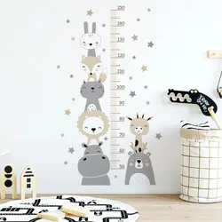 1Pcs Cute Cartoon Kids Height Measuring Ruler, Baby Room Stickers, Beautiful and Not Hurt the Wall