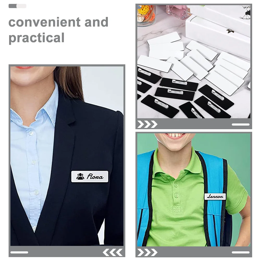 

16Pcs Blank Name Tags Metal Name Badges DIY Printable Pins for Office Work School Use Mourning Bands for Badges