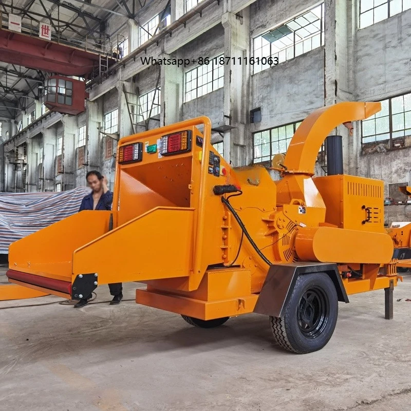Factory Direct Electric  Wood Crusher Chipper Tree Shredder Sawdust Making Machine and Tractor Mulcher for Wood Recovery