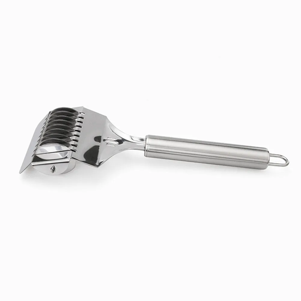 

Stainless Steel Pasta Maker 9-Roller Noodle Cutter Kitchen Tool Dough Garlic Ginger Cutter Rust-Free Noodle Maker