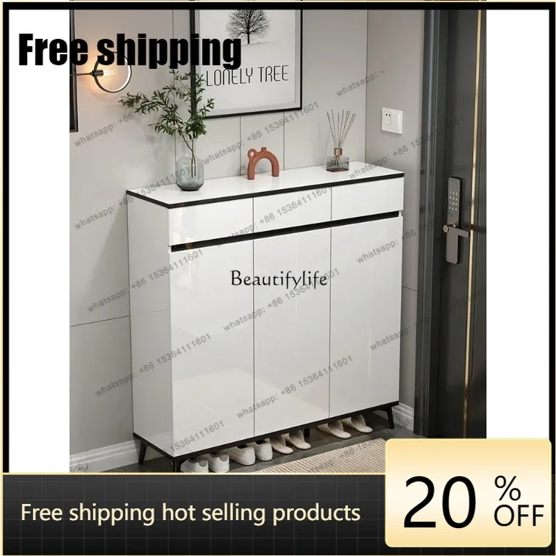 jj5 Household door storage cabinet High-end entrance door porch storage cabinet