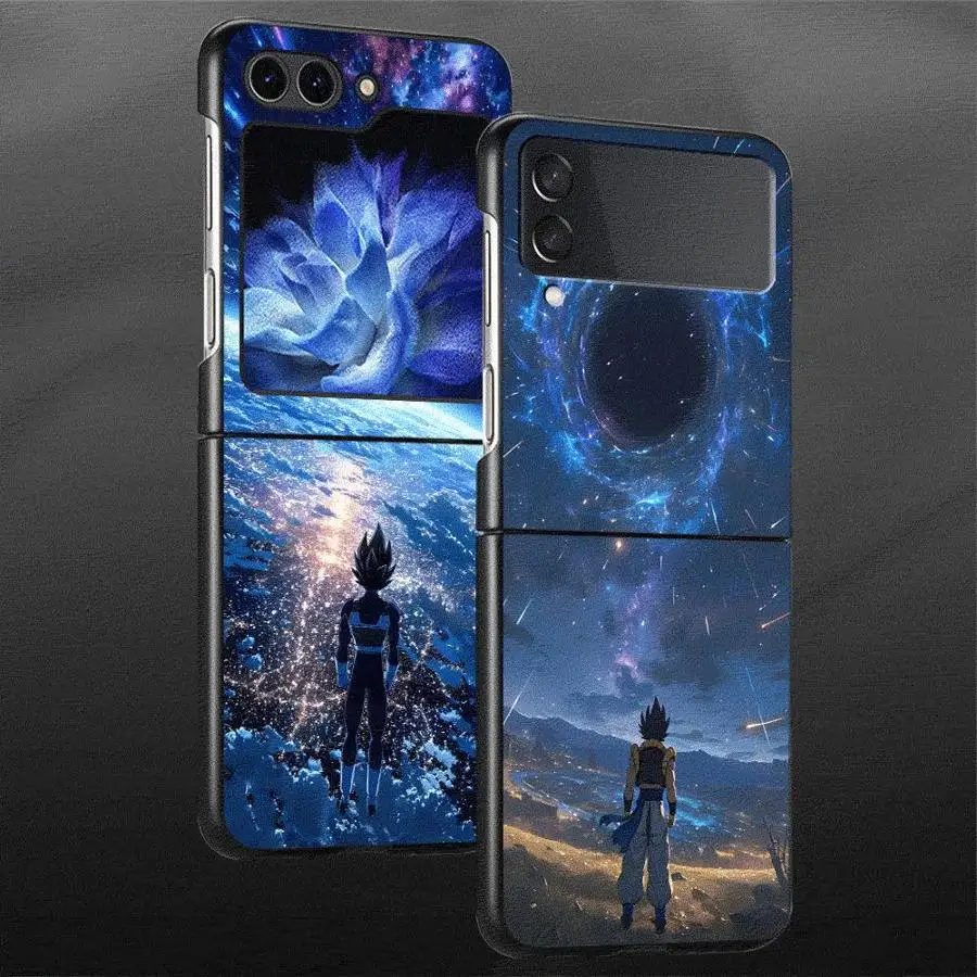 Funda para Samsung Galaxy Flip5 Flip4 Z Flip 7 6 5 4 3 Flip6 Flip3 Flip7 FE Funda trasera para teléfono Funda Dragon Ball Universe Goku