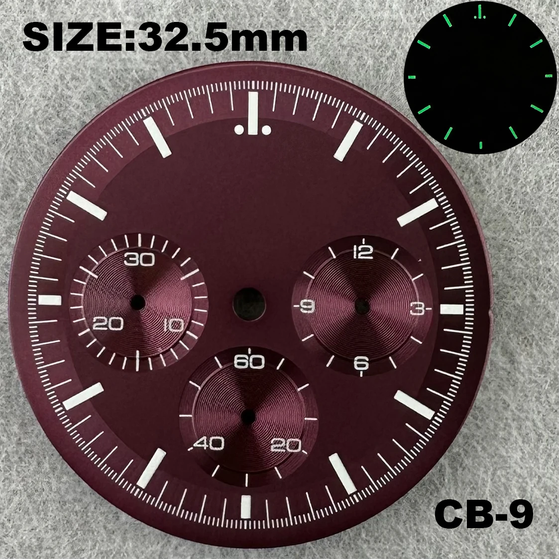 VK63 mãos adequadas para o movimento VK63, Panda Dial, logotipo personalizado cronógrafo, eletrônico multifuncional mostrador luminoso