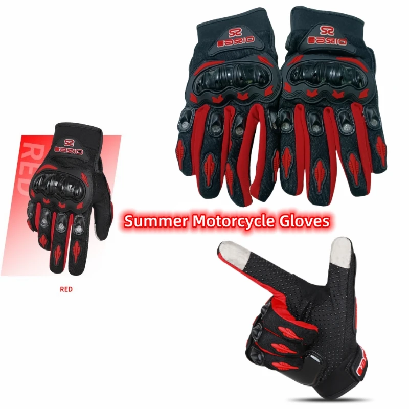 

Breathable Motorcycle Gloves Men Women Touchscreen Motocross Racing Gloves Anti-Skid Protective Bicycle Riding Gloves for Summer
