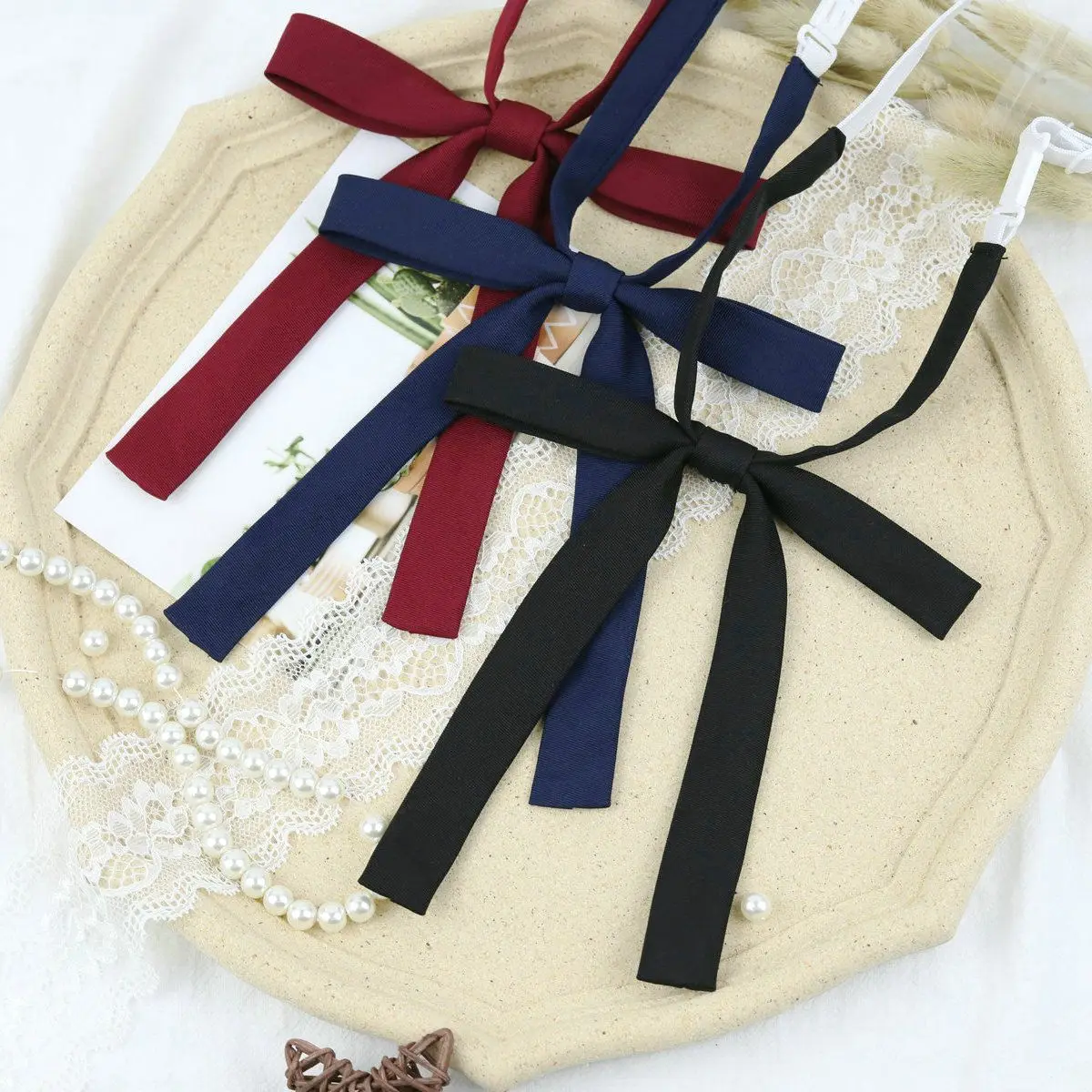 Fashion Bow Tie for Women Japanese Jk Style Girls School Uniform Bow Tie for Girls Korean Cosplay Neckties