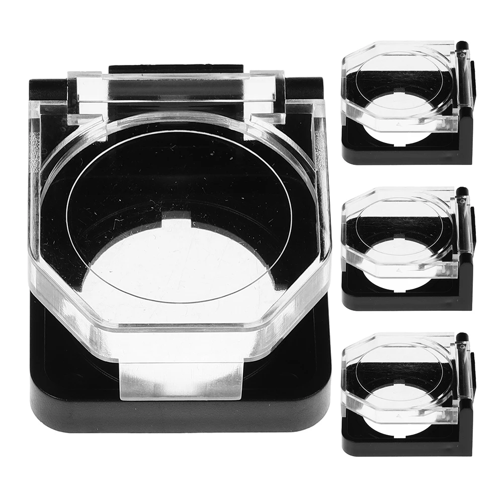 

4pcs Emergency Stop Button Protection Cover Square Plastic Protective Cap for Switch Guard Dustproof Transparent