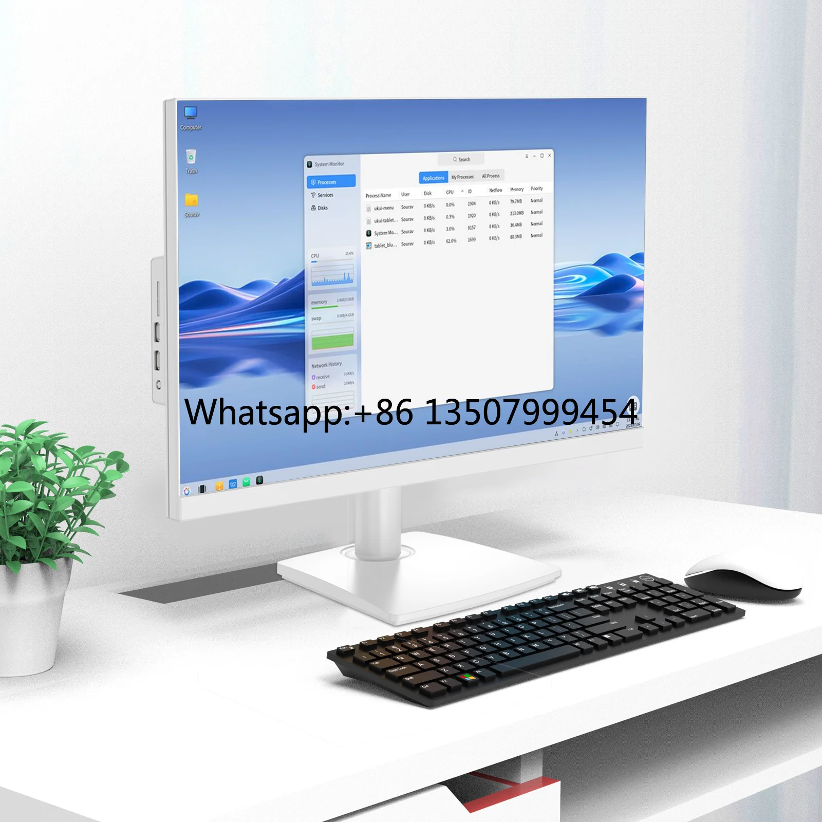 23.8 Inch Office All in One Pc Manufacturer Wholesale High-end All-in-one Pc windows 11 14th-i7 16+512GB AIO Desktop Computer