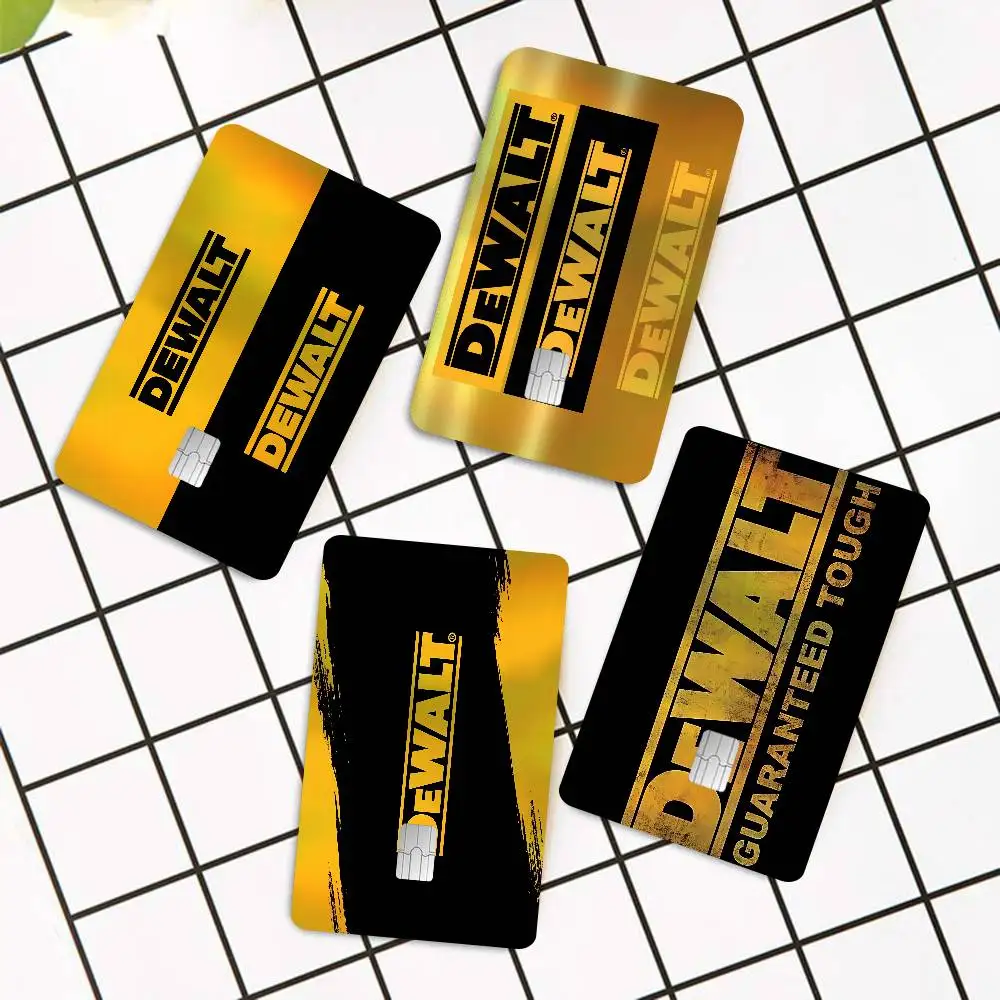 D-Dewalts Logo Trendy Laser Glitter Bank Card Stickers All Match Multi Purpose Use