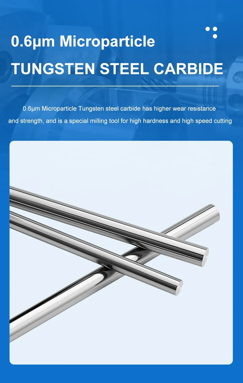 AZZKOR TGA-HRC75 4-Schneiden-Flachfräser mit blauer Nano-Beschichtung, Hartmetall-CNC-Mechanikzentrum-Endfräswerkzeug – Detail 6
