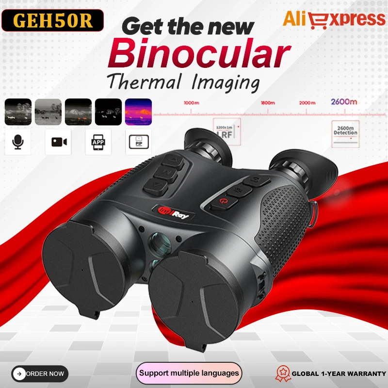 Gemini Series GEH50R 640*512 WIFI Thermal Imaging Binocular For Travel, Camping, Animal , Marine Observation, Security Protectio