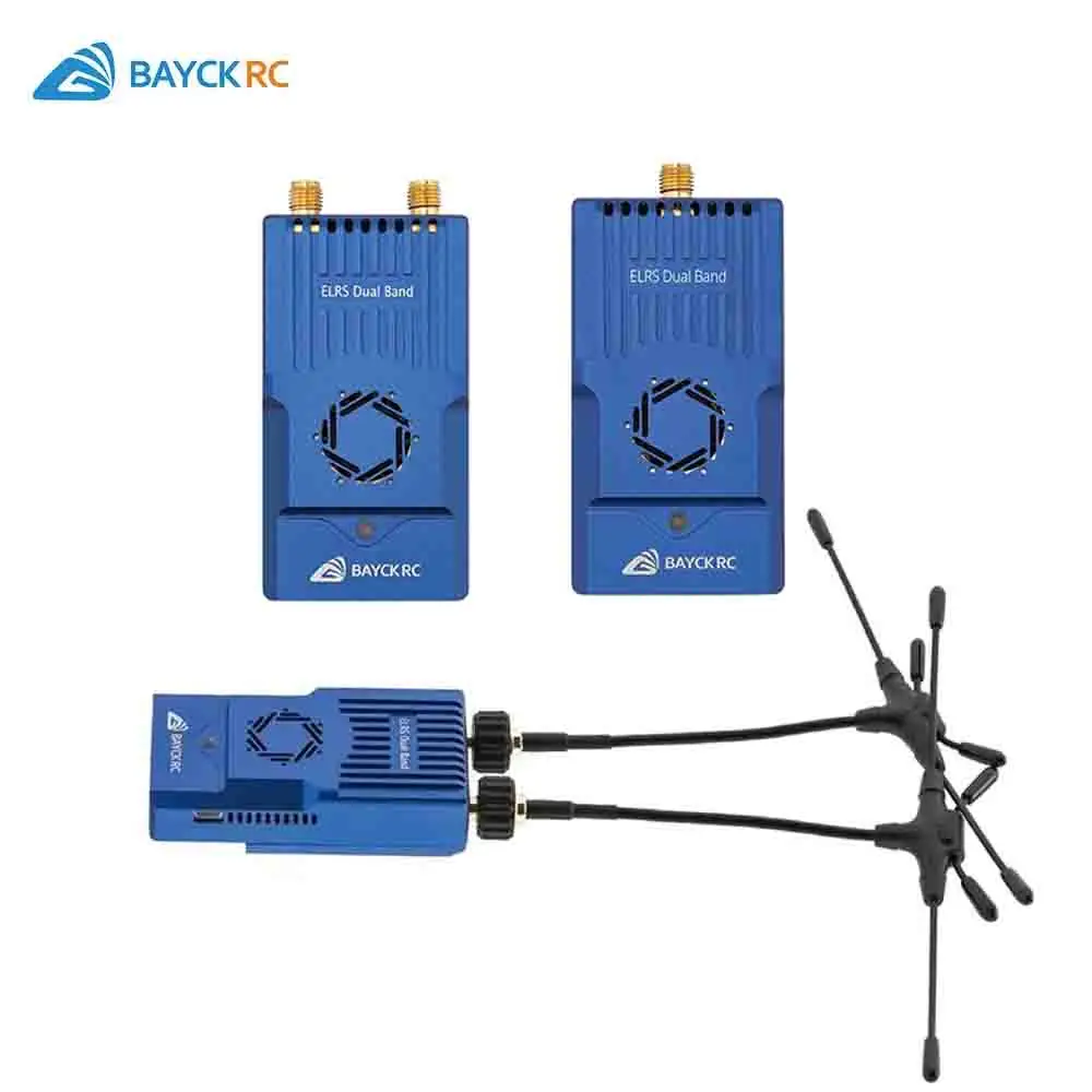 

BAYCK Nano двухдиапазонный модуль TX 915 МГц/2,4 ГГц ELRS 1 Вт RF модули двойная/одинарная антенна встроенный охлаждающий вентилятор для FPV Drone RC Запчасти