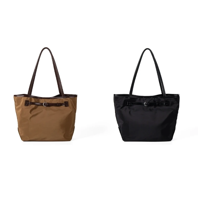 X5XA Practical Nylon Shoulder Bag Ergonomic Handbag Large Underarm Purse for Women