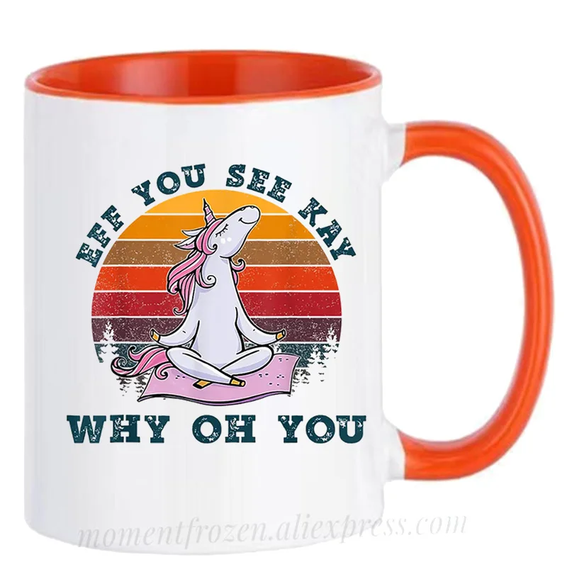 

Funny Unicorn Cups Sloth Coffee Mug Unique Coffeeware Eff You See Kay Why Oh You Bulldog Dog Cat Drinkware