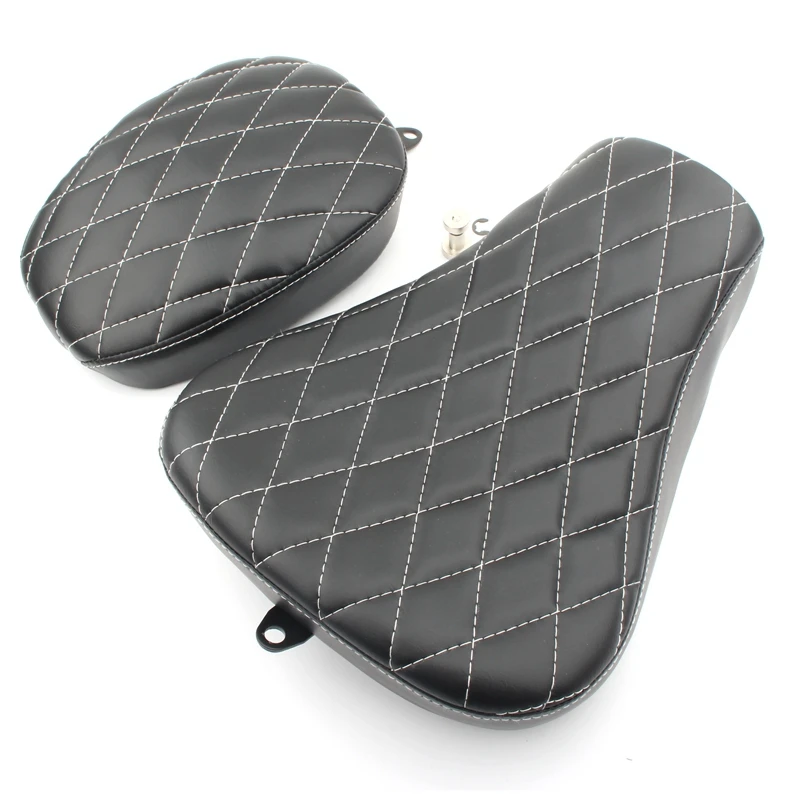 

Motorcycle Driver Seat + Rear Pillion Passenger Seat Leather Seat Cushion For Sportster XL1200 XL883 XL 883 72 48