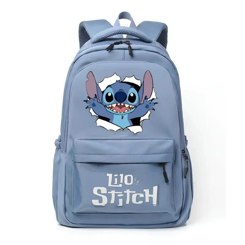 Disney Stitch School Backpack Children School Bags Girls Daypack Kids Adolescent Bags Kawaii Waterproof Large Capacity Backpack