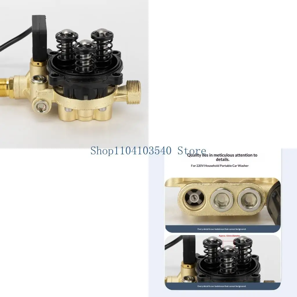 02DC High Performances Brass Pump for Heavy Type Car Washing Leak Proof Prevents Failure During Frequent Garage Tasks