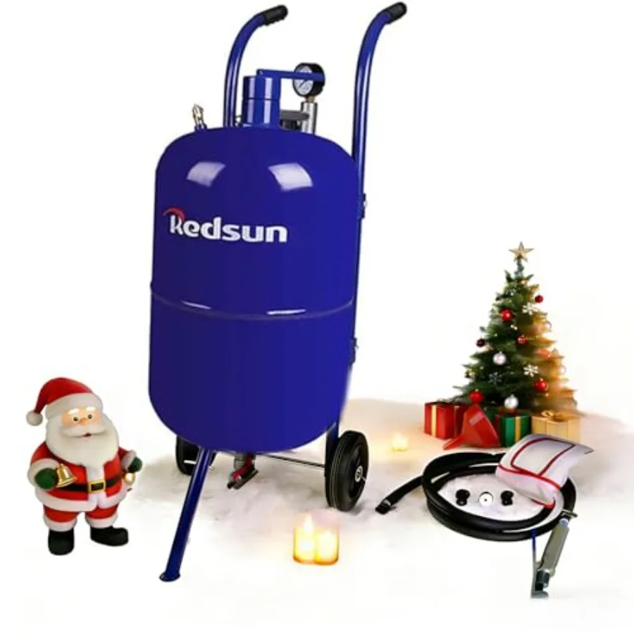 

Пескоструйный аппарат, 10-галонный абразивный аппарат, портативный мощный набор для пескоструйной обработки для удаления пятен краски, ржавчины, совместимый с песком под давлением