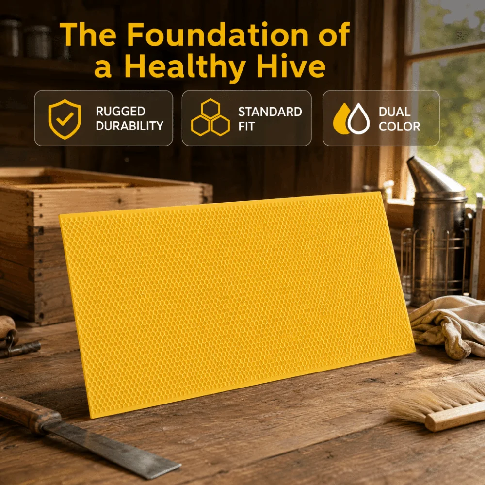Plastic Material Beekeeping Frame Non-Toxic Eco-Friendly Comb Foundation Frame Easy Clean Easy Install Beekeeping Tool