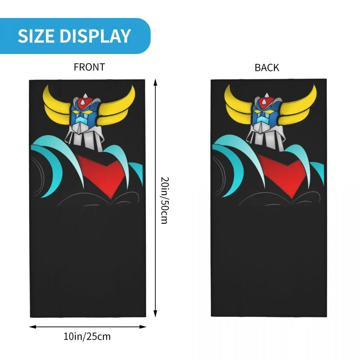 Grendizer Goldorak Bandana Neck Gaiter Printed Mazinger Z Anime Robot Mask Scarf Warm Headband Riding Unisex Adult Washable