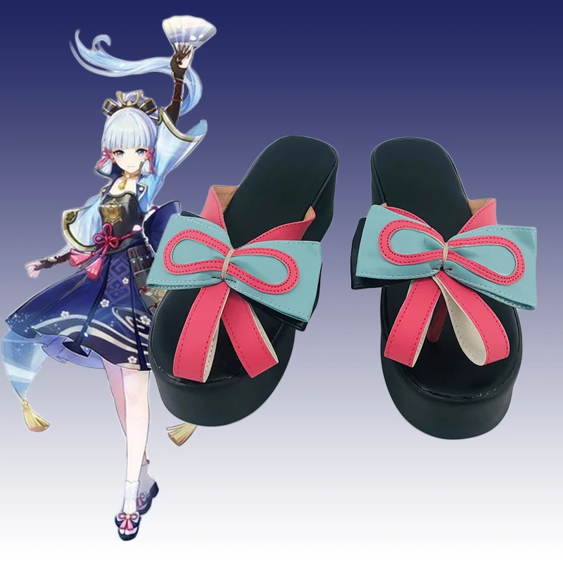 

Game Genshinimpact Kamisato Ayaka Cosplay Shoes Halloween Anime Game Cosplay Costume Prop Women Platform Shoes Cos