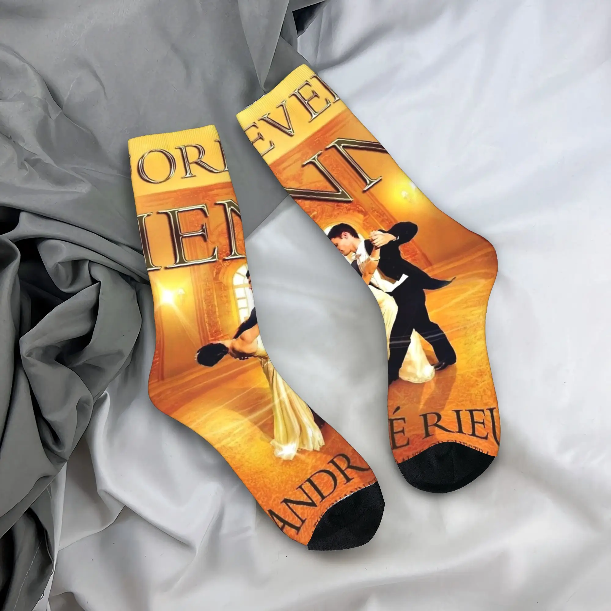 

Музыкальные носки Andre Rieu, чулки в стиле ретро, женские и мужские мягкие дышащие носки для бега, осенние дизайнерские противоскользящие носки