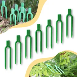 Durable Green Strawberry Planting Fork Stolon Fixator Watermelon Vine Pressing Device Garden Plants Fastening Fixture Clamp Clip