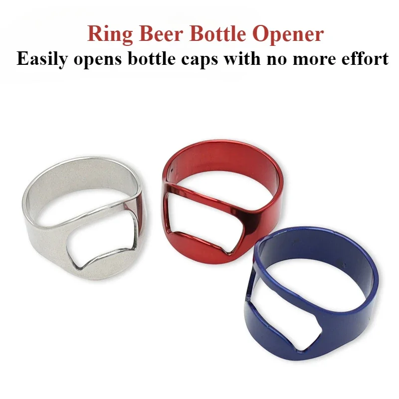 Beer Bottle Opener Stainless Steel Ring Bottle Opener Bar Opening Beer Driver Wine Opener