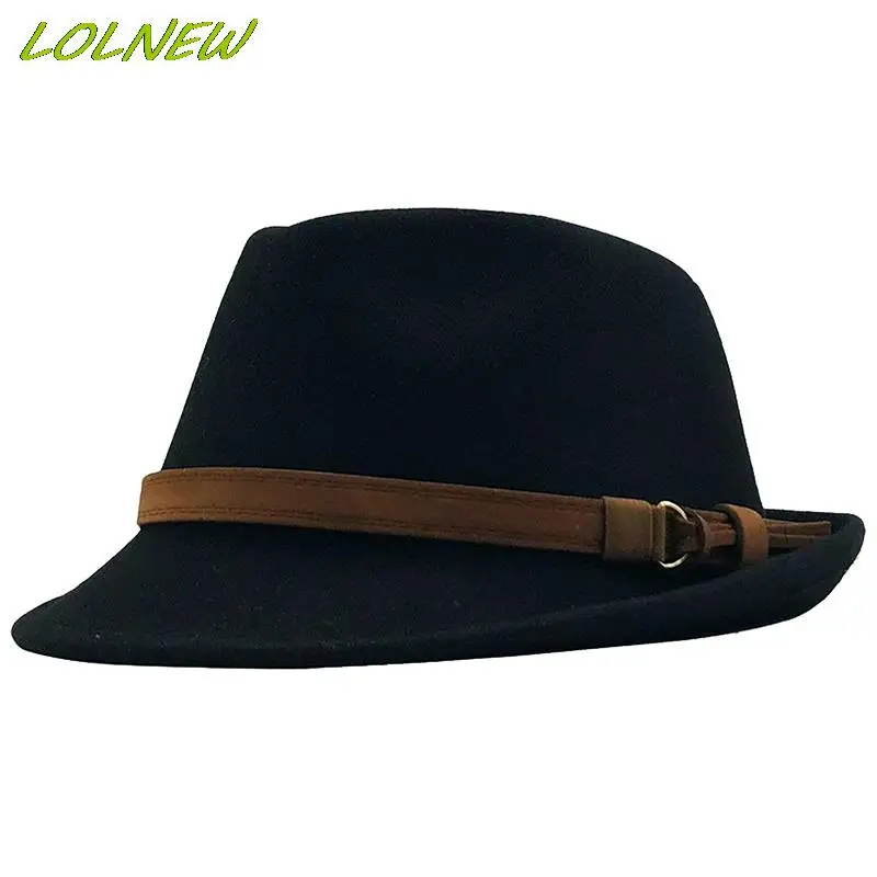 Outdoor Casual Felt Hat Women Men Elegant Fedoras Hat Elegant Lady Gangster Trilby Felt Homburg Church Adjustable Wool Jazz Hat