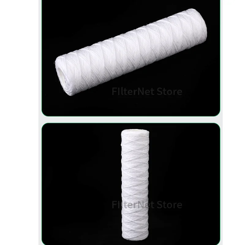 

5pcs 10 INCH 1&5&10 Micron String wound Sediment Water Purifier Front Filter Cartridge Replacement