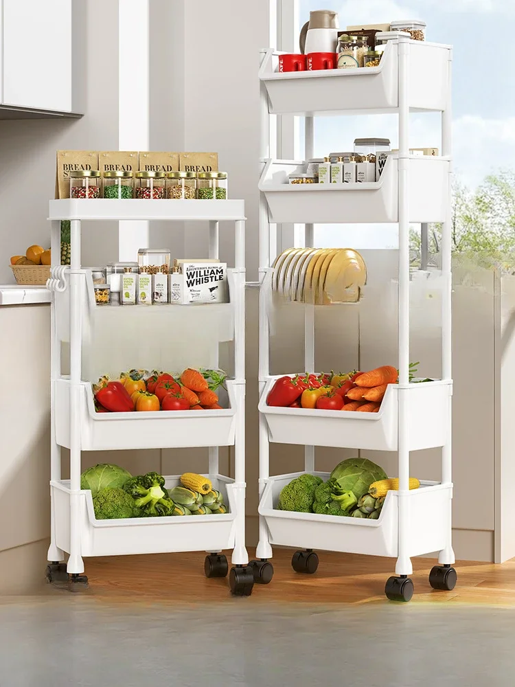 Kitchen racks, baskets, floor-to-floor, multi-storey storage racks, snack carts, fruit and vegetables, storage racks.