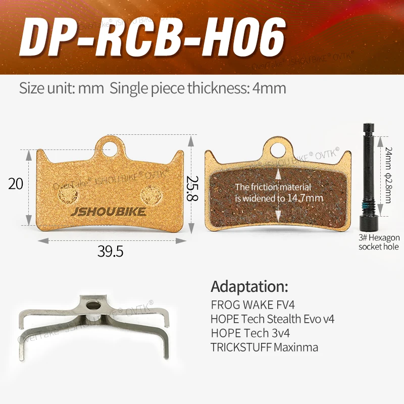 FROG WAKE FV4 Brake Kit Spare Parts-All-metal Brake pad Oil Needle Olive Head oil pipe for FROG WAKE FV4 HOPE V4 BIKE PARTS