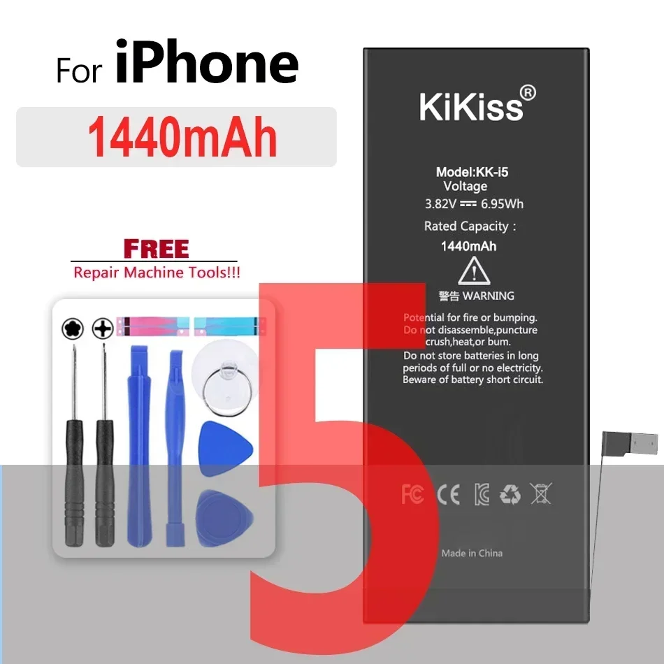 High-quality Battery For iPhone 5 6 6S 5S SE 7 8 Plus X Xs Max 11 Pro for iPhone5 iPhone7 iPhone8 Mobile Phone With Free Tools