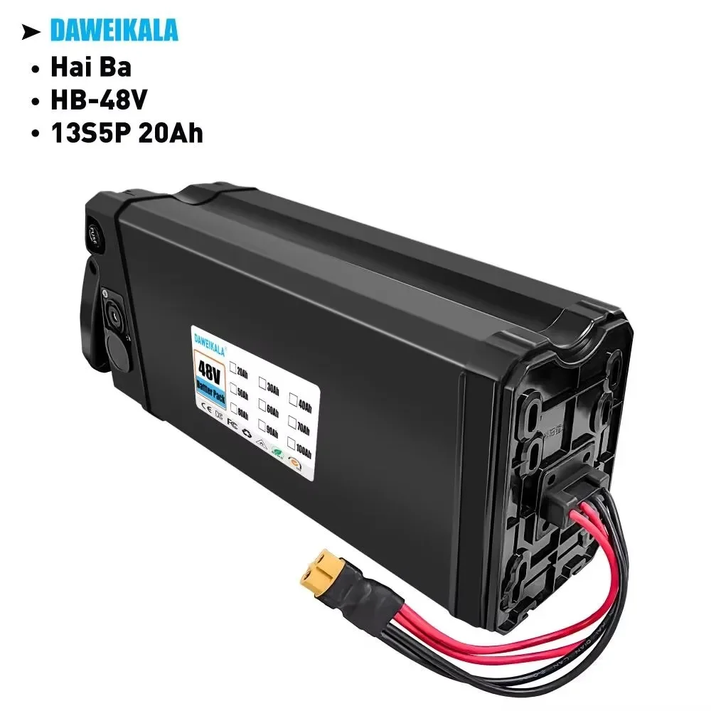 

48V 20Ah Haiba bike Battery Pack Lithium Battery For MX21 AOSTIRMOTOR A20 Folding Electric Bicycle