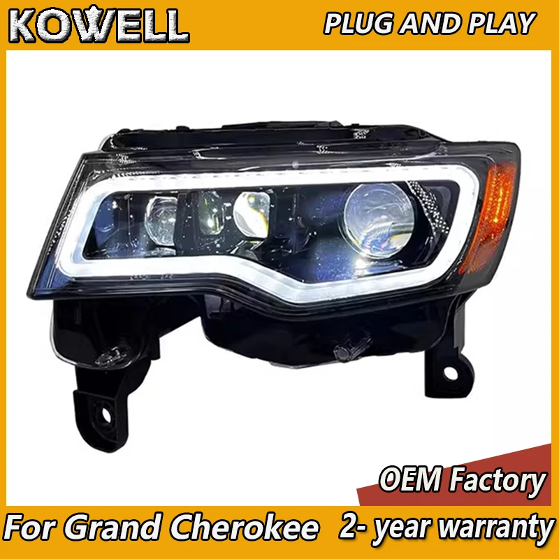 Car Styling for Jeep Grand Cherokee Headlights 2014-2021 Grand Cherokee Head Light DRL Turn Signal High Beam Projector Lens