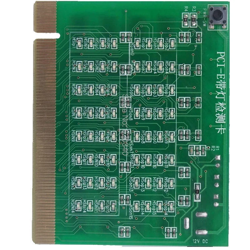 PCI-E 16X 8X PCI Express Slot Tester-kaart voor moederbord Detecteer de Southbridge korte of open PCI-E met lichttester