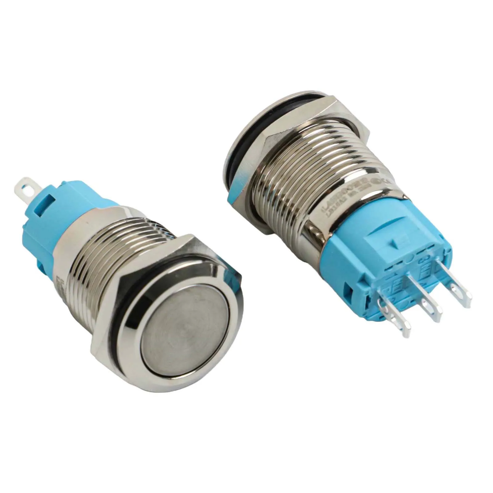 

3A Electrical Switch 16mm Flat Head Switch 100,000 Electrical Life Button Hole Diameter 16mm Suitable For Multiple Projects