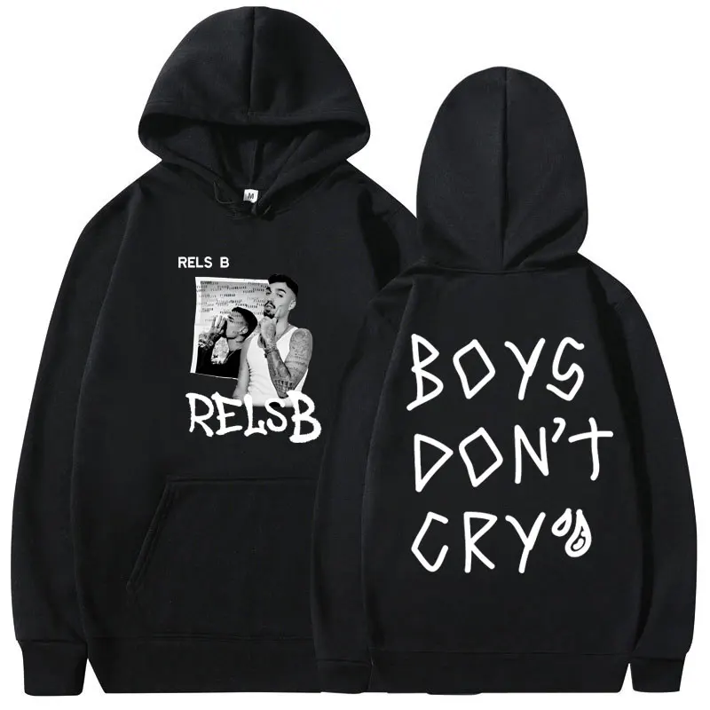 Rels B Flakk Skiny Flakk Smile Hoodie Boys Don't Cry Letter 2025 Funny Stye Long Sleeve Sweatshirt Loose Casual Unisex Tracksuit