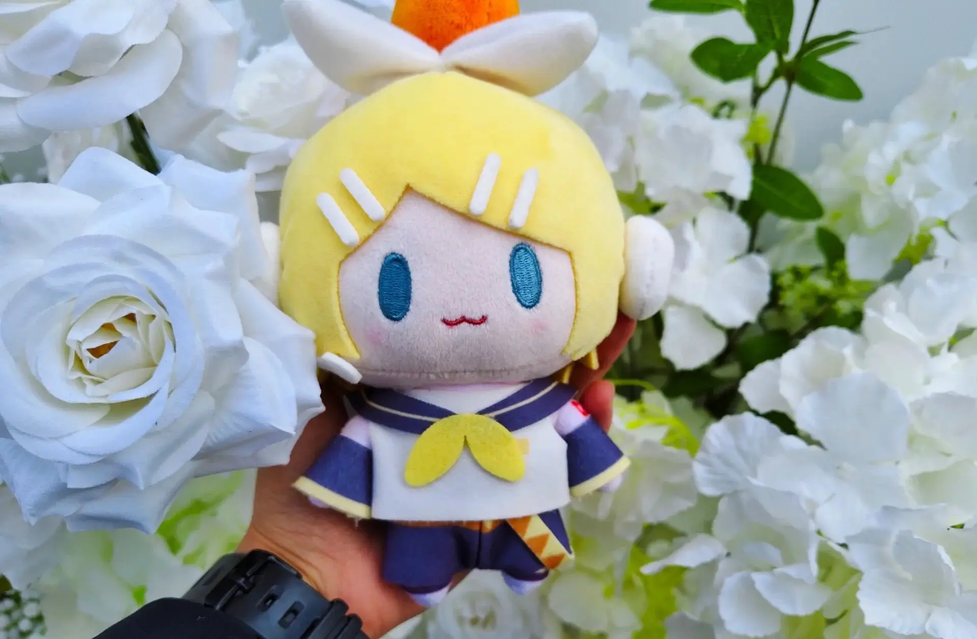 15cm Kagamin rin Hatsune Mikukawaii q Version Figur Plüsch puppe Plüsch Stofftier Sammlung Modell Ornament Spielzeug für Kinder Geschenke – Detail 8
